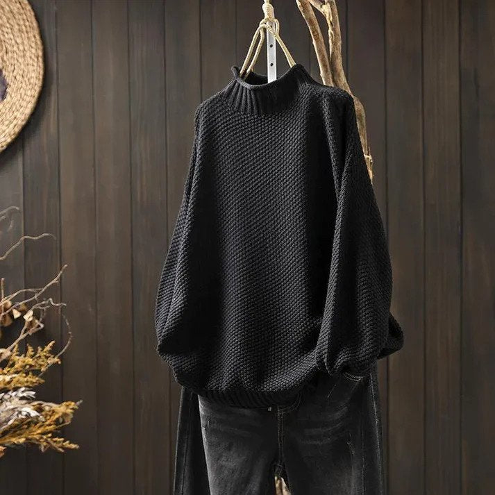 Aurora Soft Turtleneck Sweater — detail view