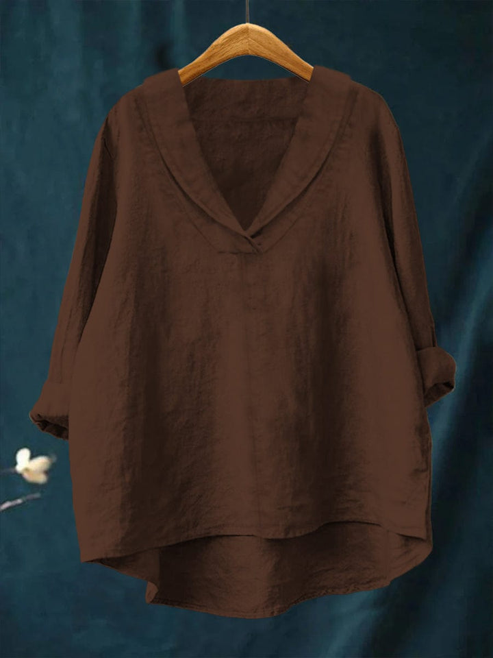 Samantha Art Print Blouse — side view