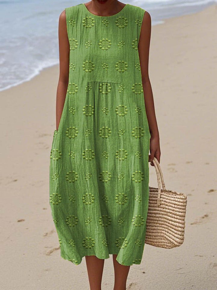 Beatrice Printed Maxi Dress — front view