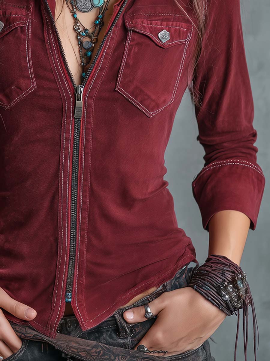Vintage denim shirt back view