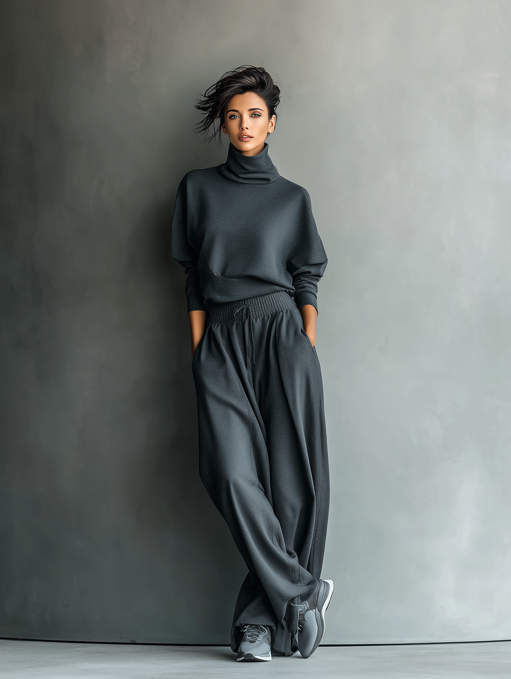 Charcoal Knit Two-Piece Set — alternate view