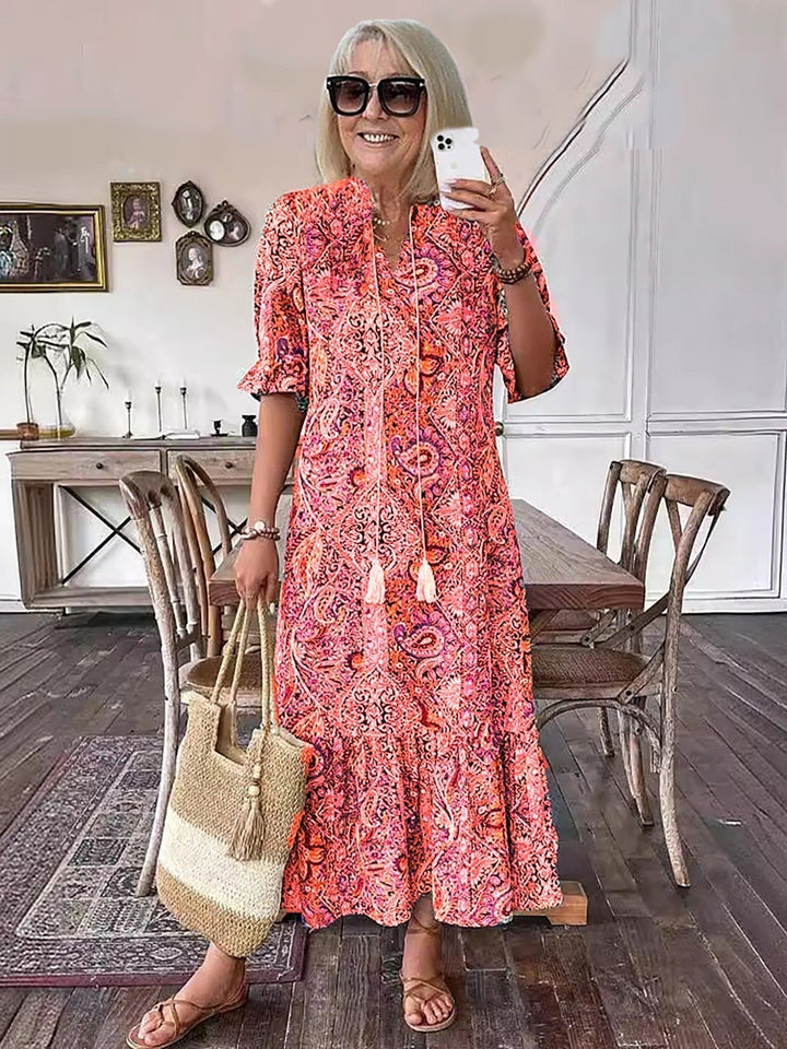 Gene Boho Summer Dress — back view