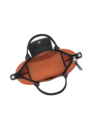 Longchamp Le Pliage Energy Small Sienna Crossbody Bag interior view with two flat pockets and zip closure