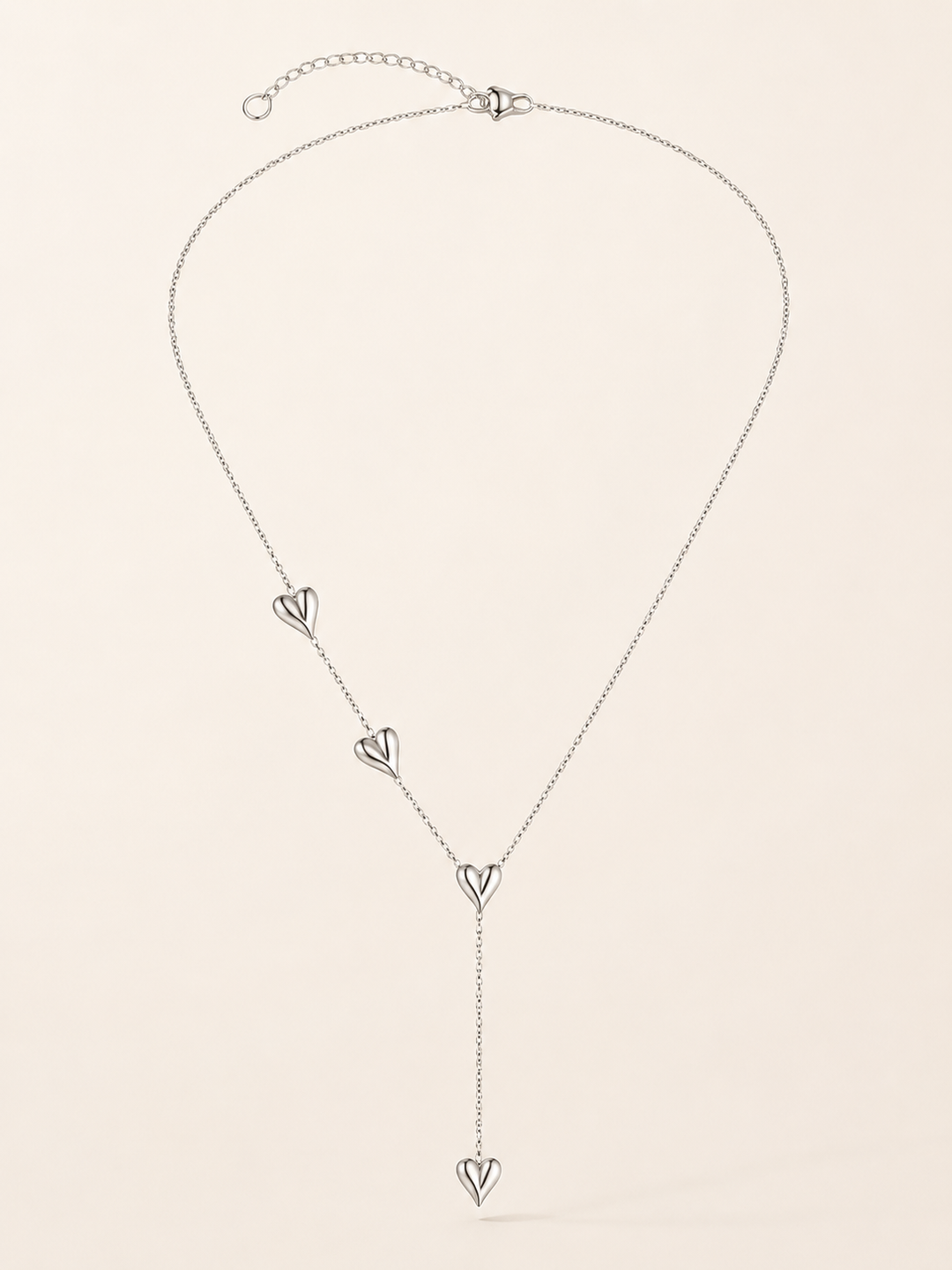 Giselle | Heart Pendant Necklace with Drop Chain