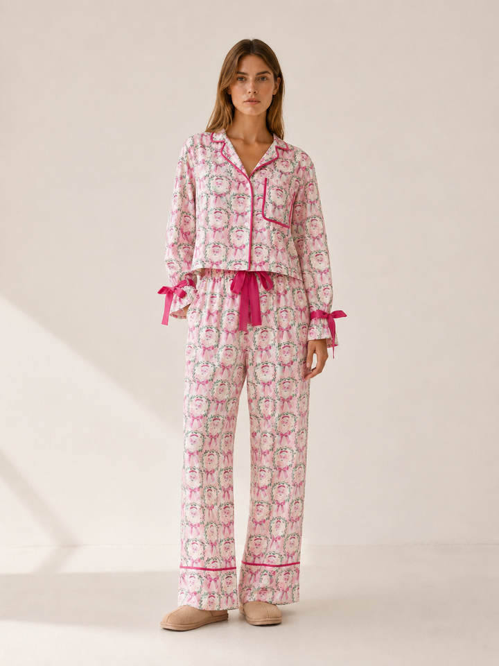 Hester | Christmas Pyjama Set with Button Shirt