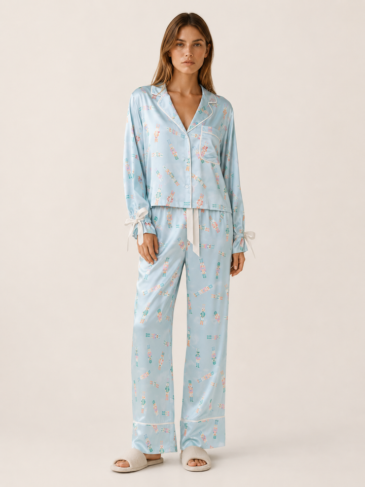 Hester | Christmas Pyjama Set with Button Shirt