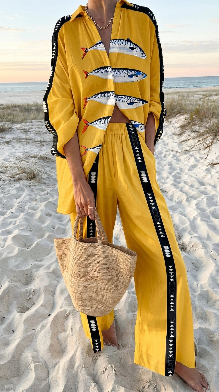 Kaia Relaxed Trouser Set — front view