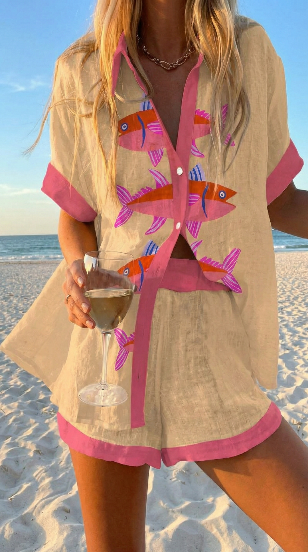 Bianca Summer Shorts Set — front view