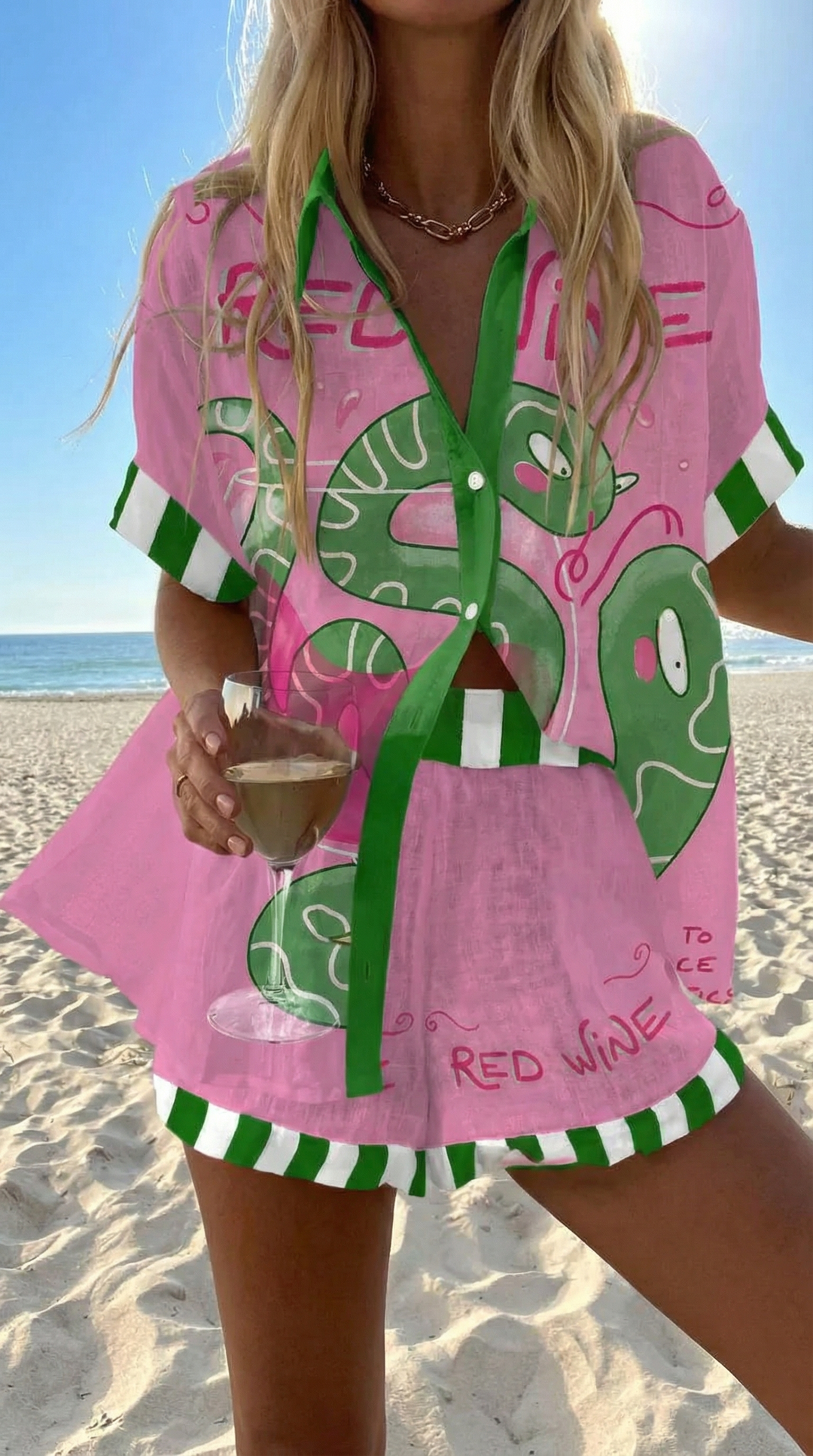 Sonya Summer Shorts Set — front view