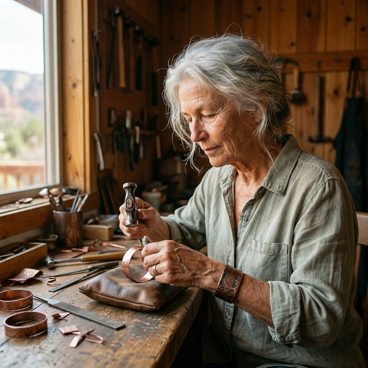Vera's Flow Copper Hand Spiral