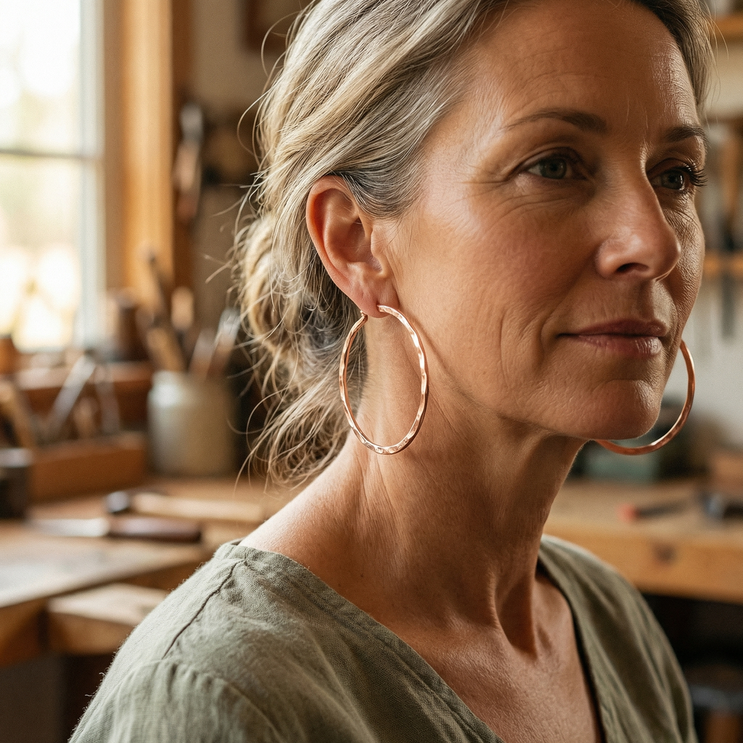 Vera's Willow Copper Earrings