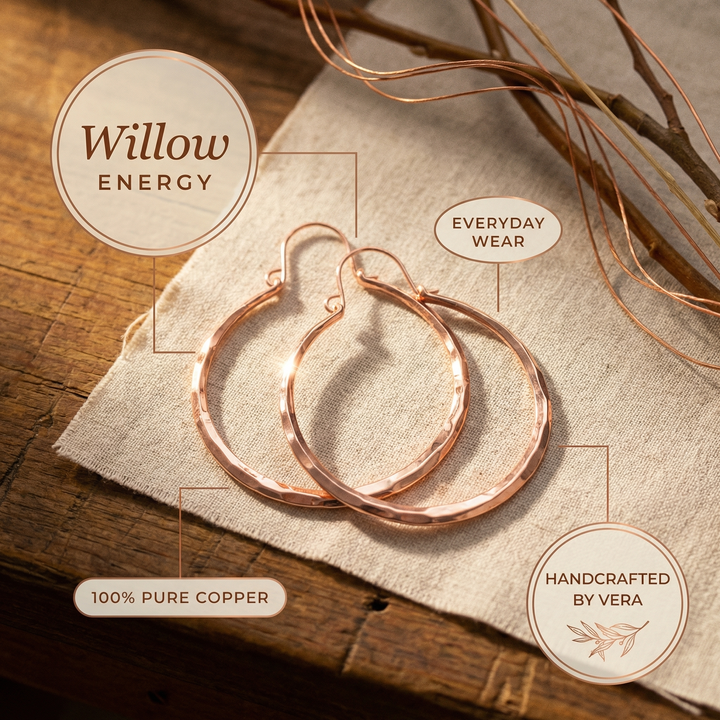 Vera's Willow Copper Earrings