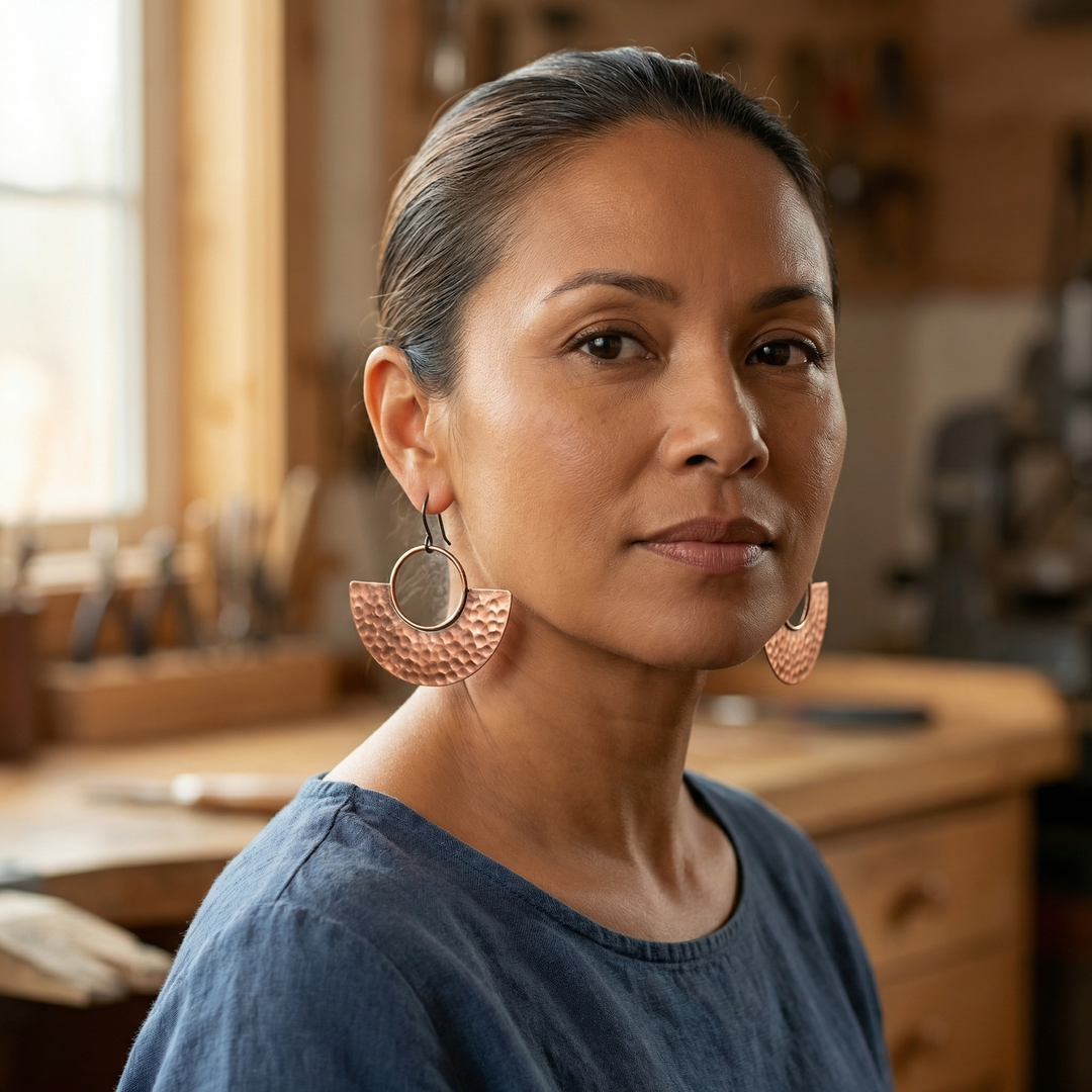 Vera's Sol Copper Earrings