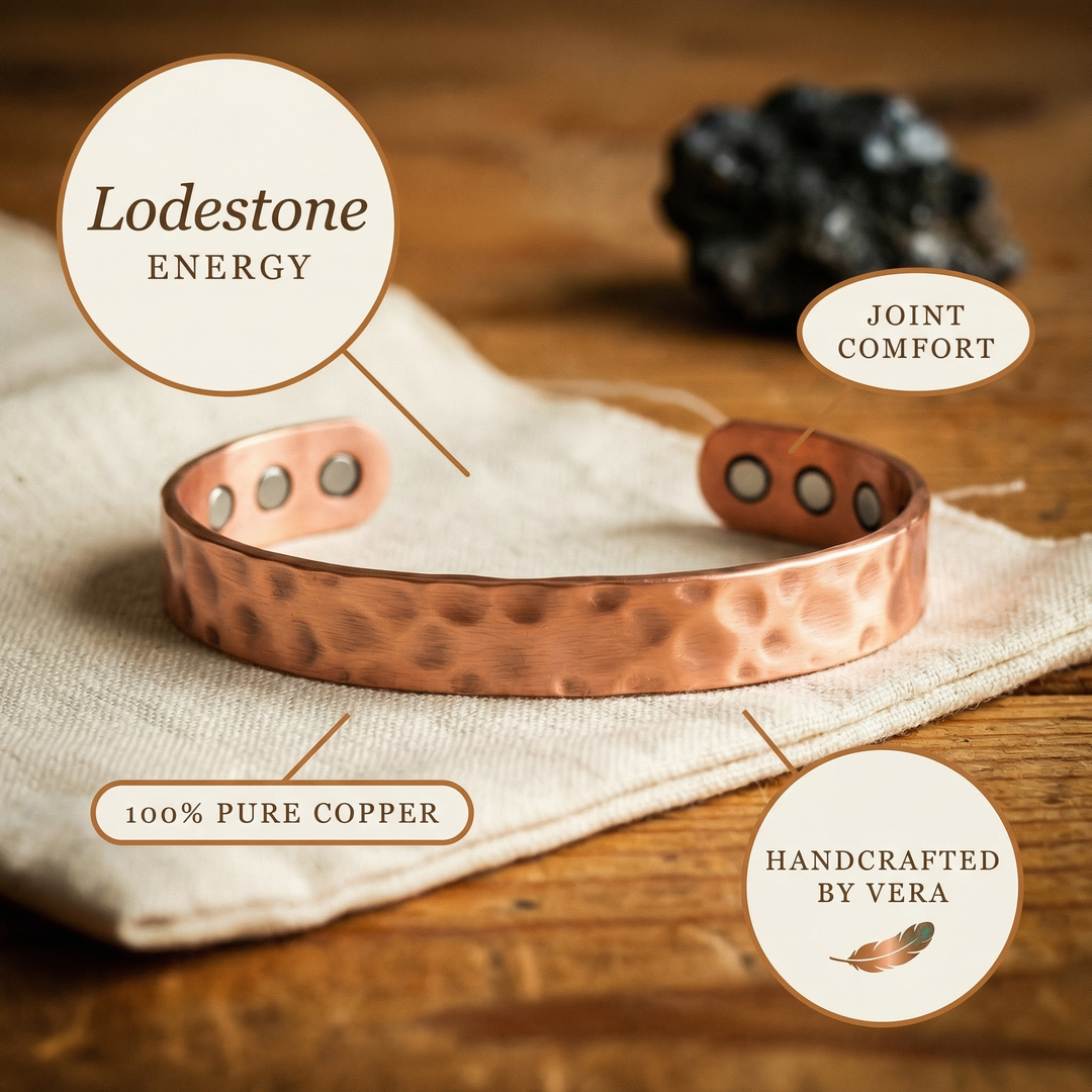Vera's Lodestone Copper Bracelet