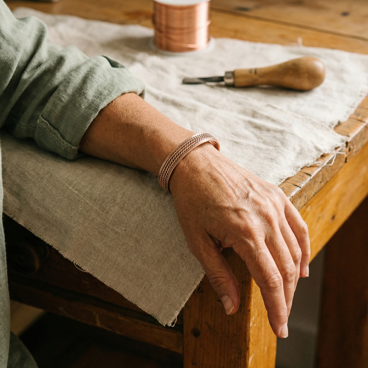 Vera's Wave Copper Bracelet