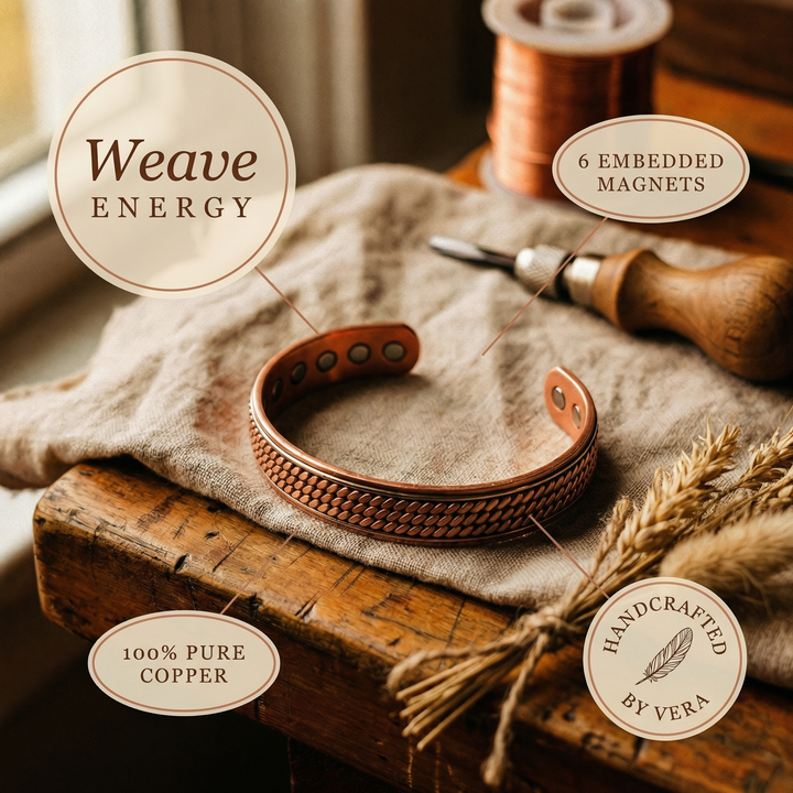 Vera's Wave Copper Bracelet