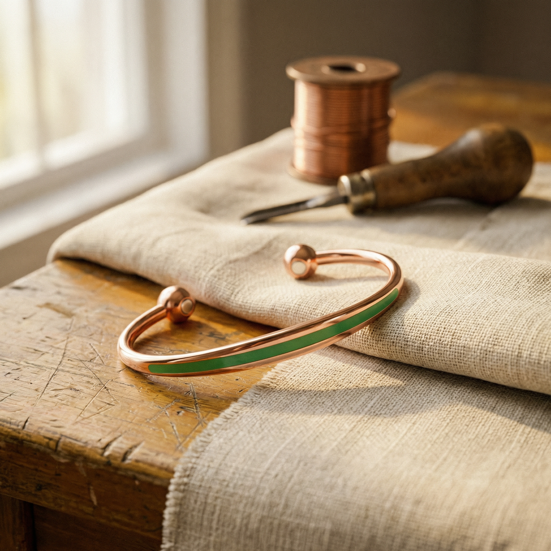Vera's Jade Copper Bracelet