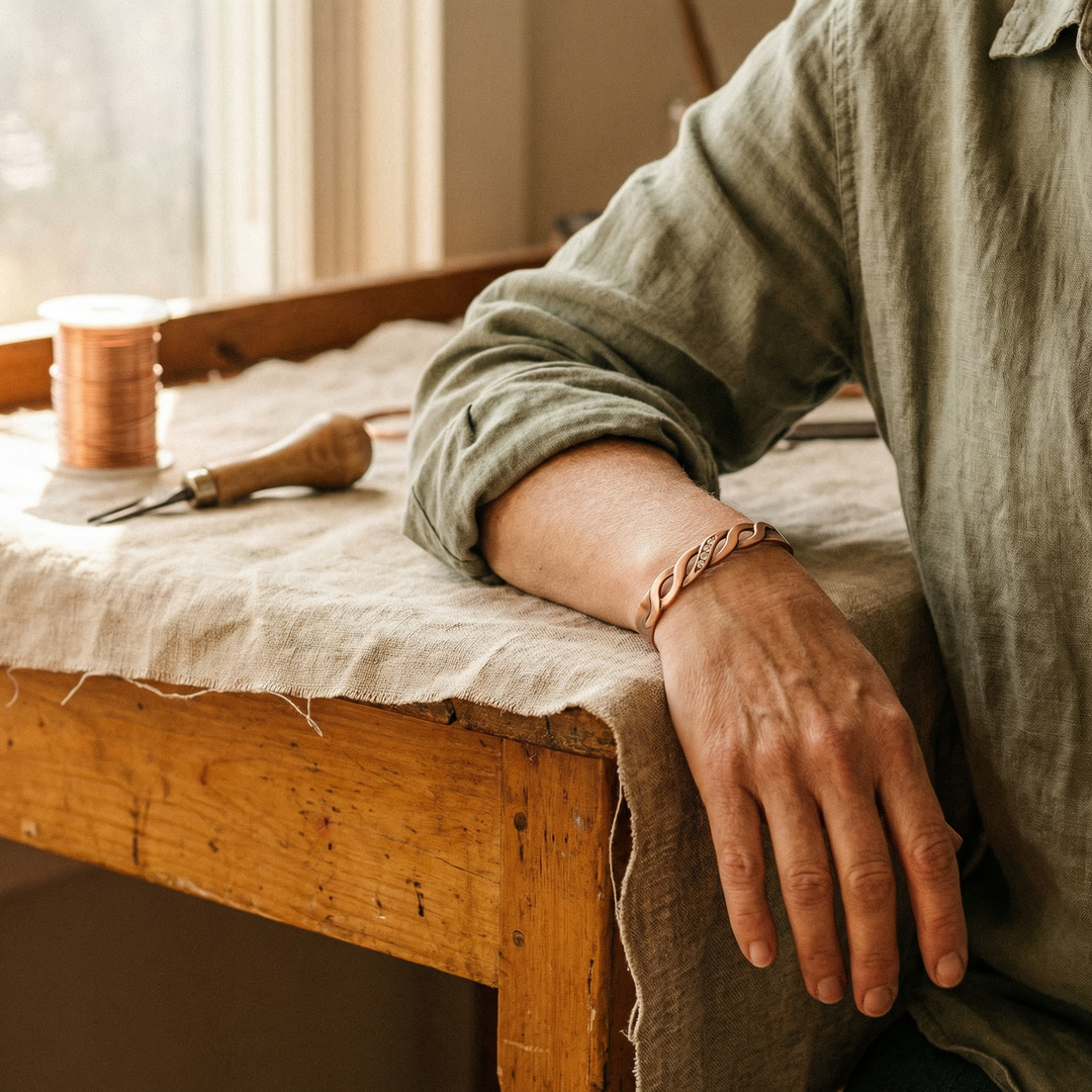 Vera's Seam Copper Bracelet