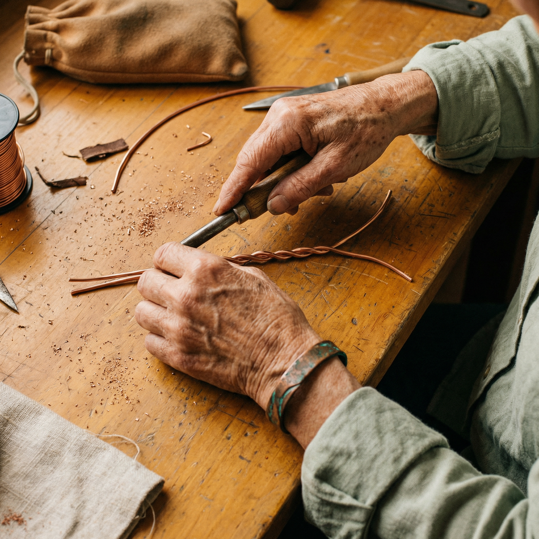 Vera's Seam Copper Bracelet