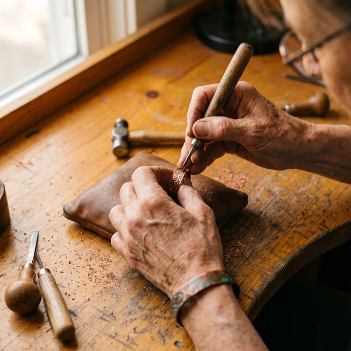 Vera's Burr Copper Ring