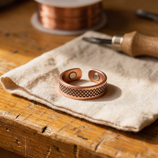 Vera's Grid Copper Ring