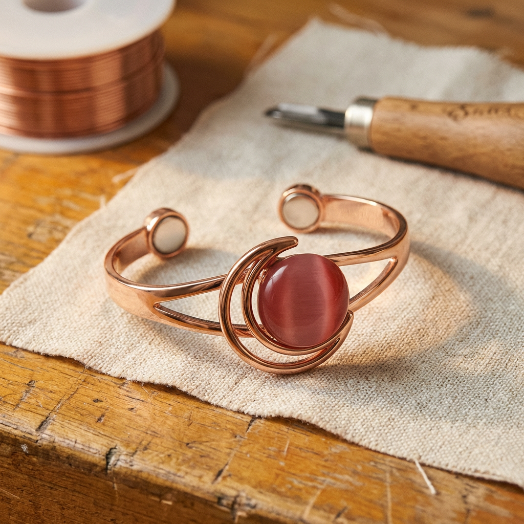 Vera's Sphere Pink Copper Bracelet