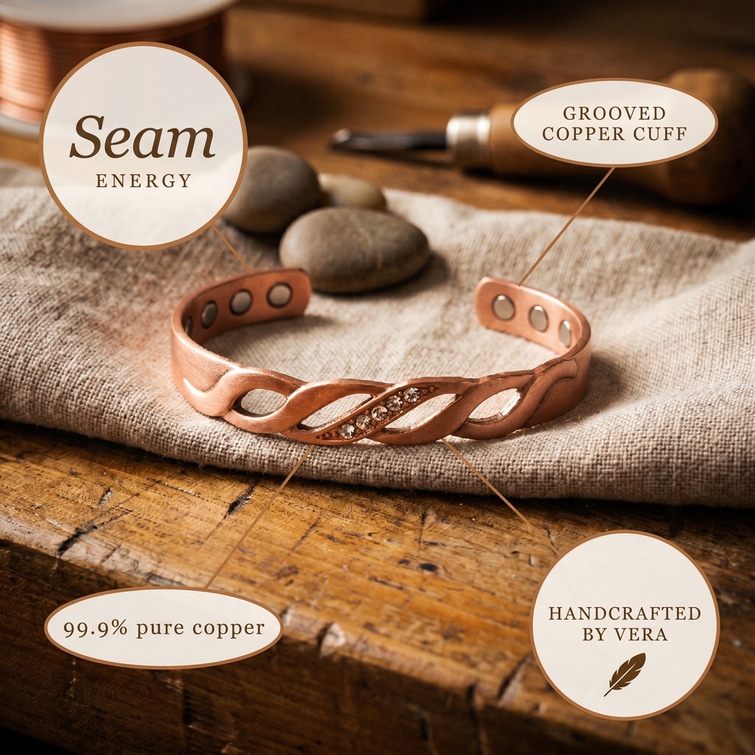 Vera's Seam Copper Bracelet