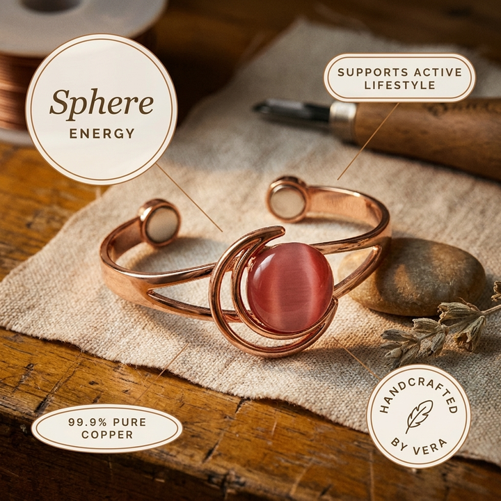 Vera's Sphere Pink Copper Bracelet