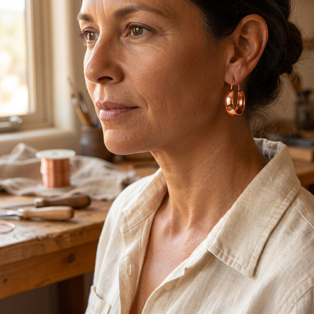 Vera's Dell Copper Earrings