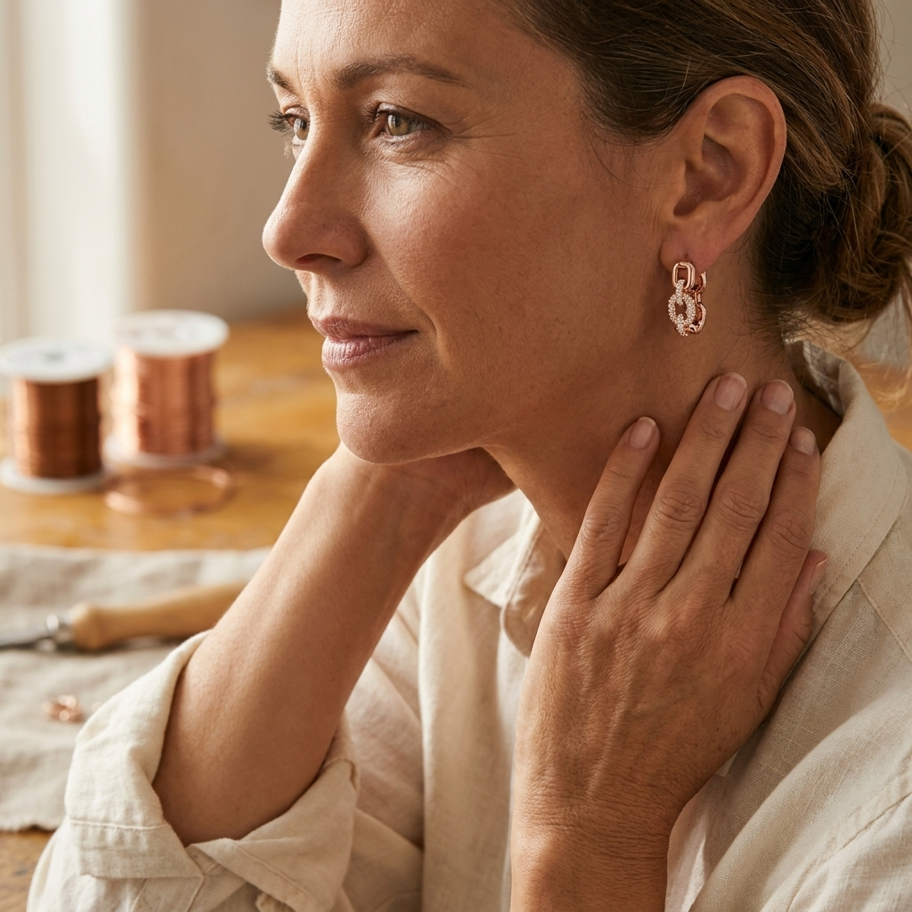 Vera's Tor Copper Earrings