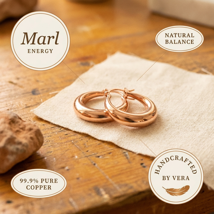 Vera's Marl Copper Earrings