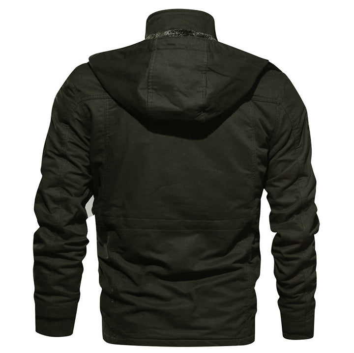 Survival Cotton Jacket Olive Mens Side View | The Ashwell