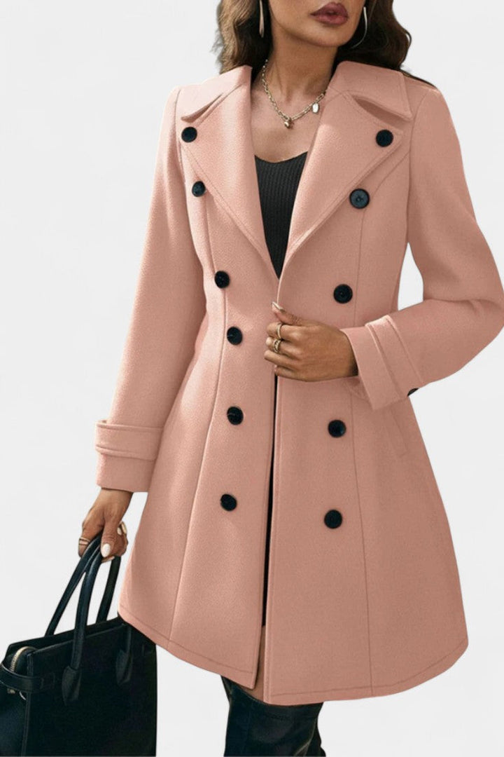 Maïlys open coat notched collar front view model