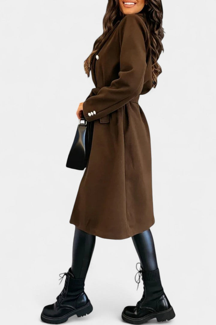 Miguelle coat full length tailored silhouette