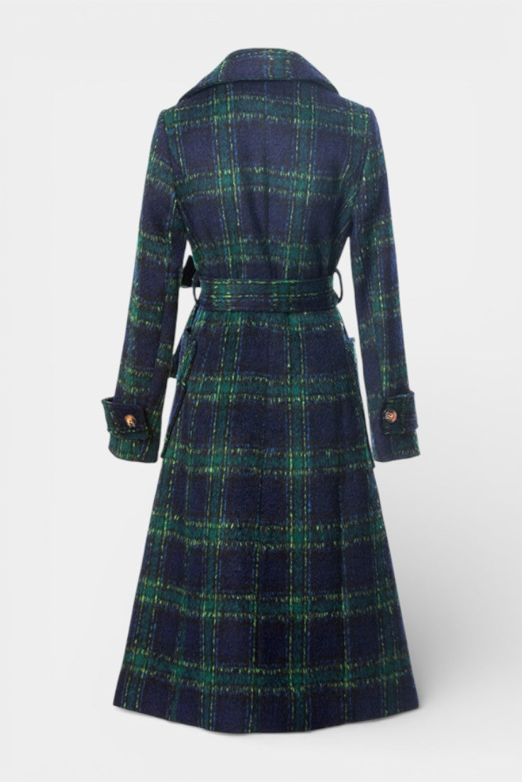 Lara coat half-length model standing view