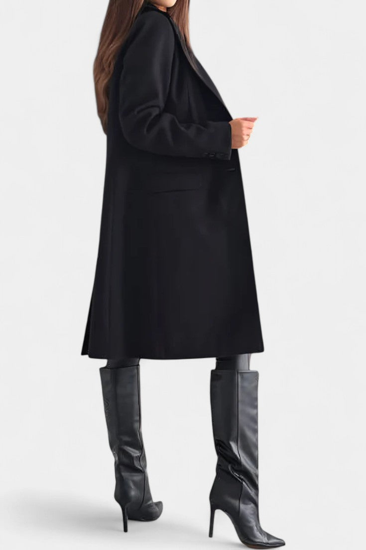 Armande coat back view structured silhouette