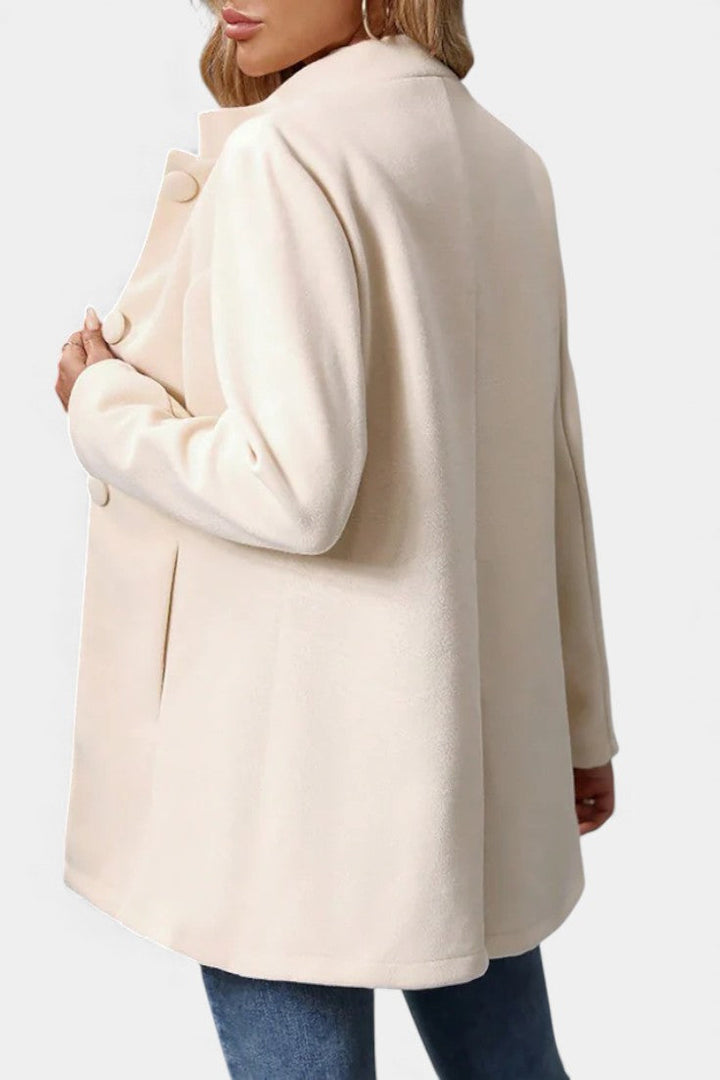 Lyana coat in black front view model worn
