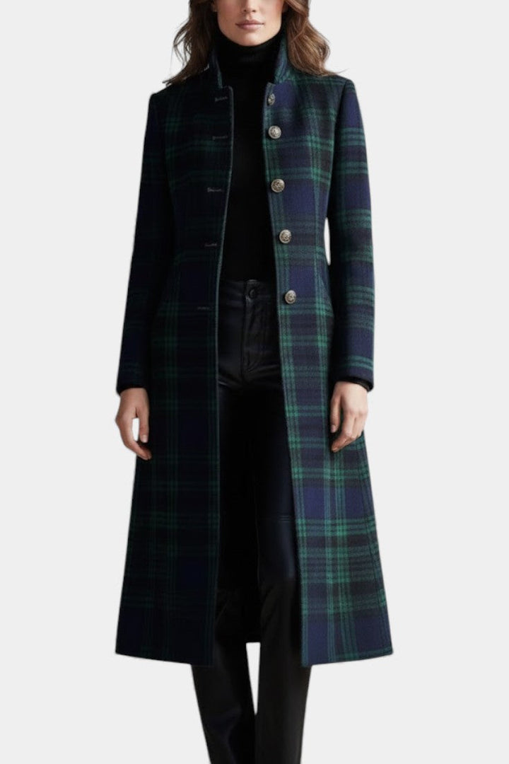 Caterina retro coat back view full length model