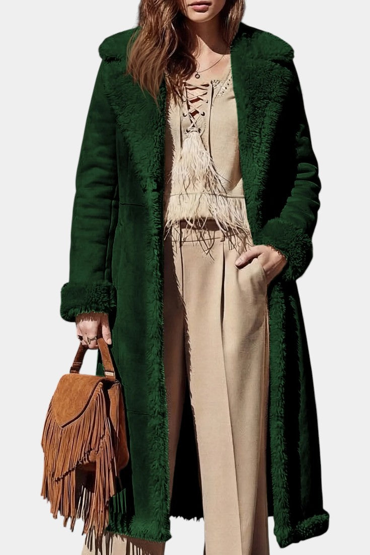 Massilia coat in grey front view model