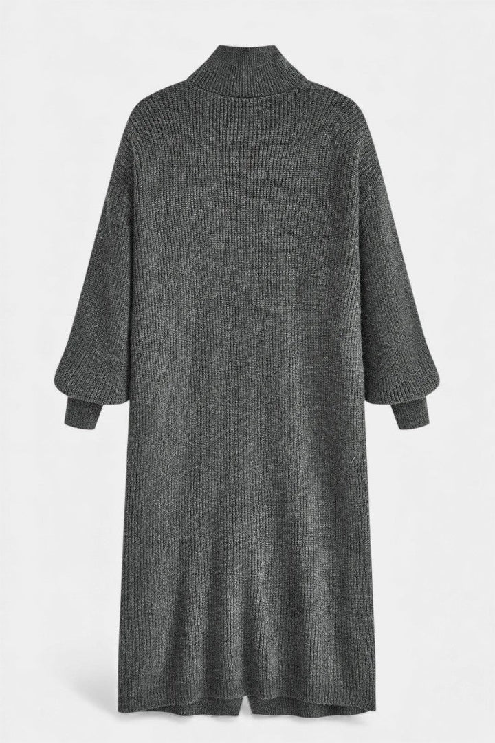 Clarisse knit coat in black front view model