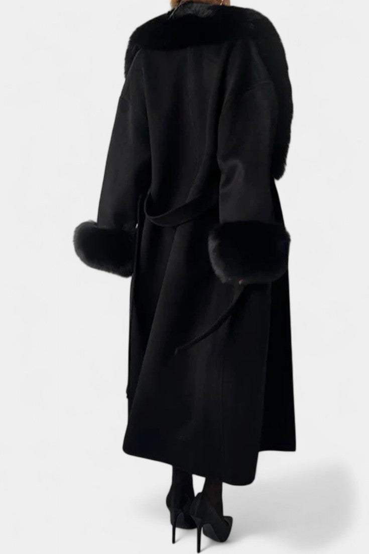 Lalie winter coat full length model styling shot