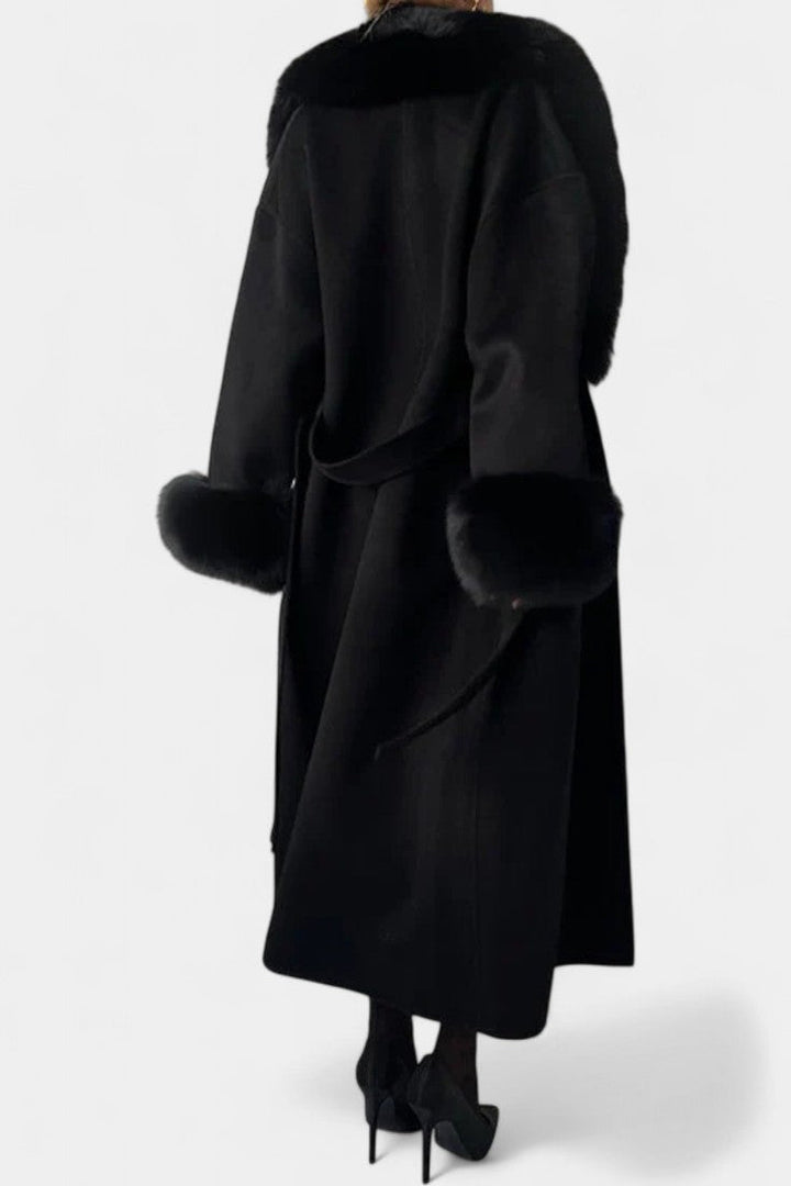 Lalie winter coat full length model styling shot