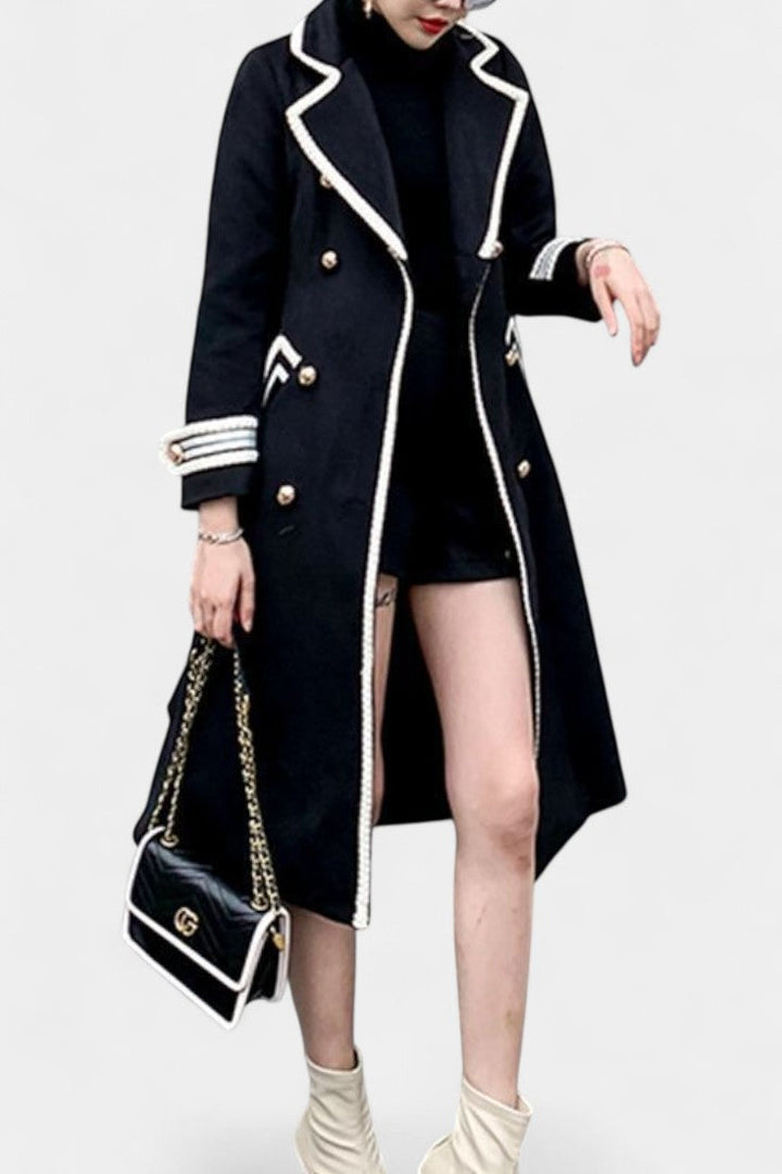 Narcisa faux fur coat three-quarter view