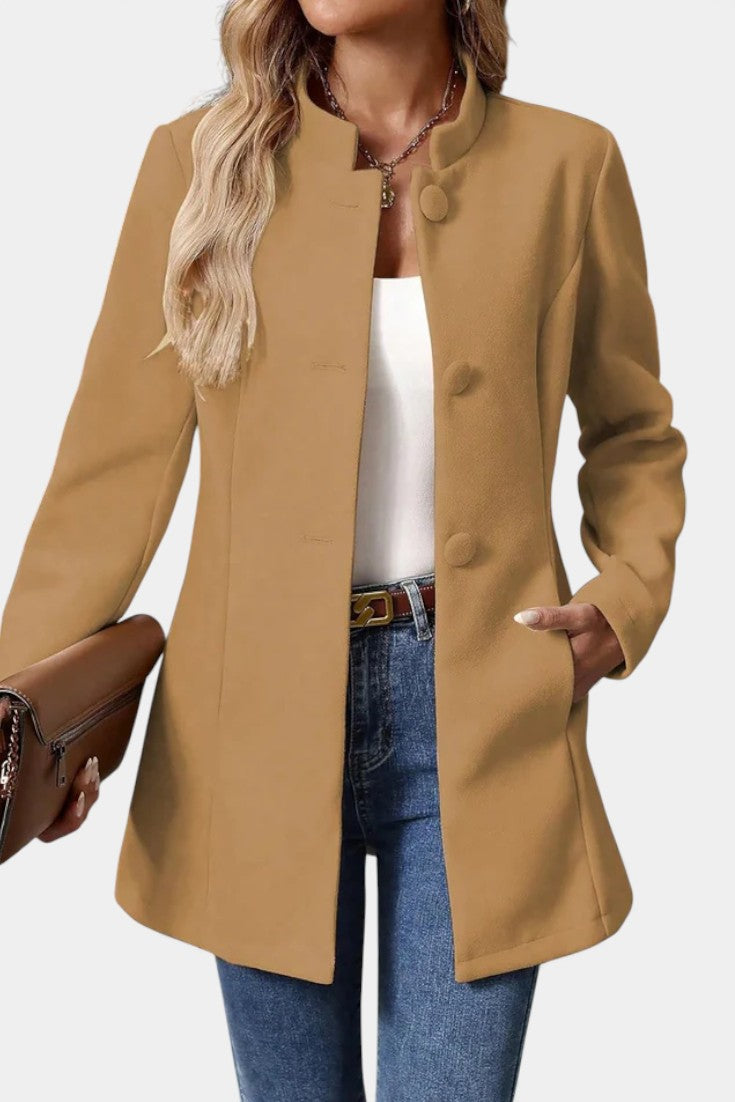 Lyana coat side profile silhouette view