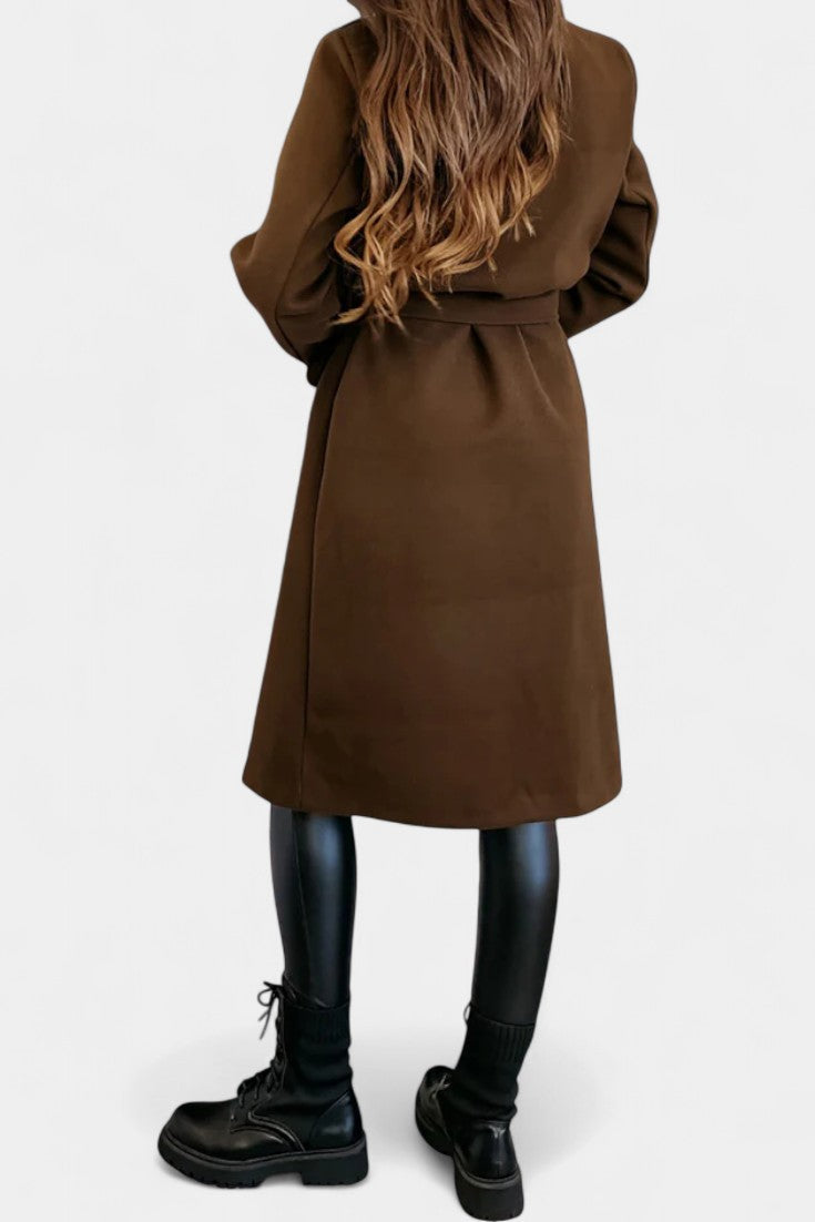 Miguelle women's coat belt tied waist lifestyle