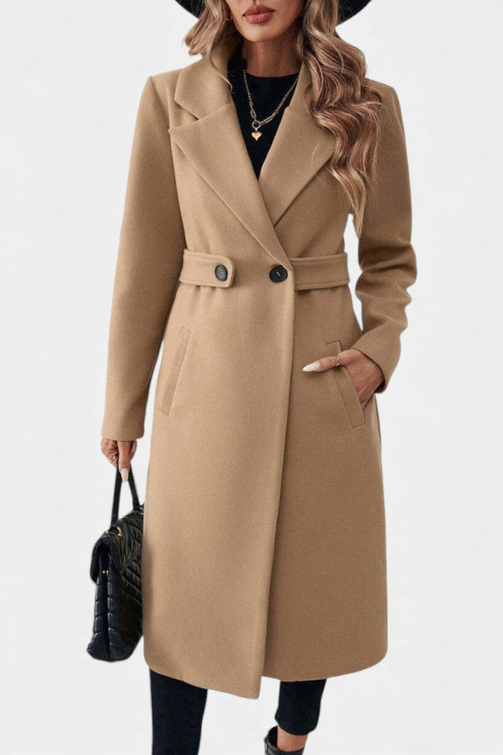 Hédia classic coat back view model standing