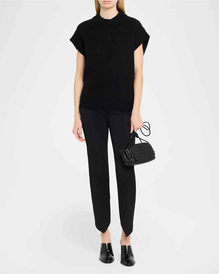 Evening Chic Curved Leather Shoulder Companion