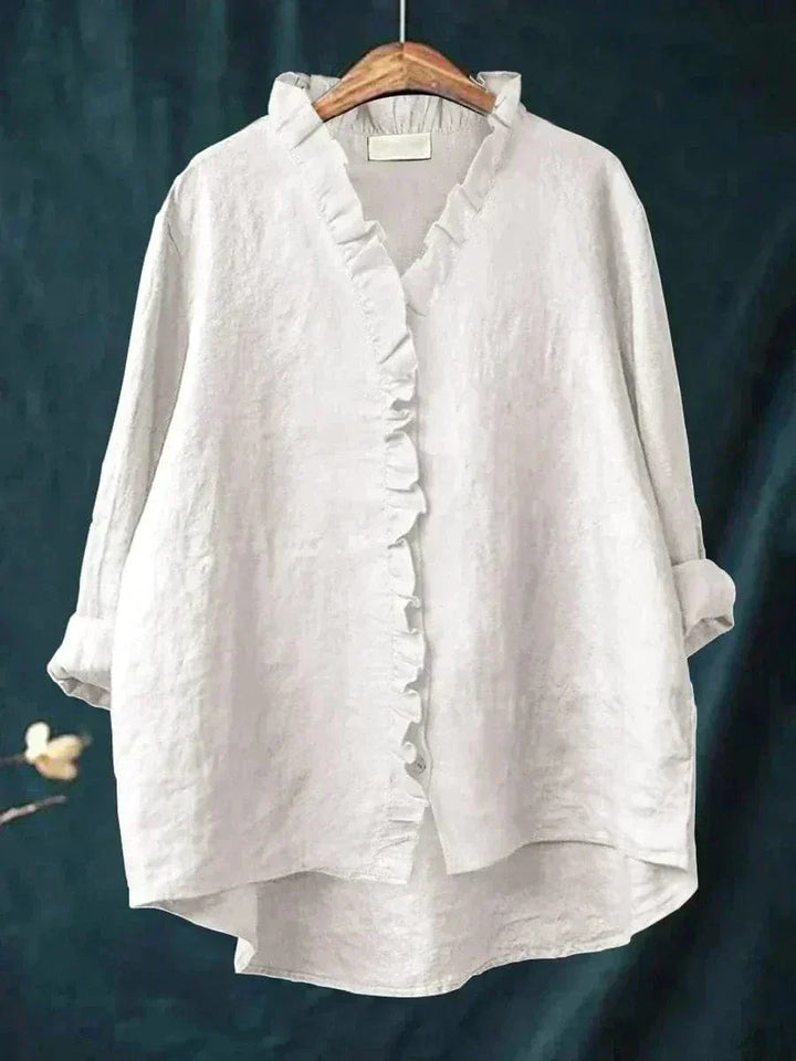 Eline Art Print Blouse — detail view
