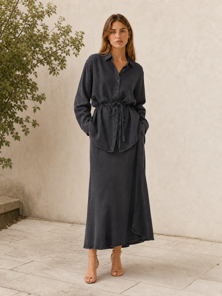 Inara | Shirt and Skirt Set with Tie Waist