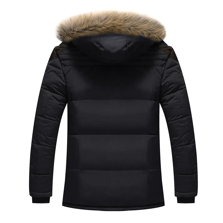 Ice Wall Parka Black Mens Side View | The Ashwell